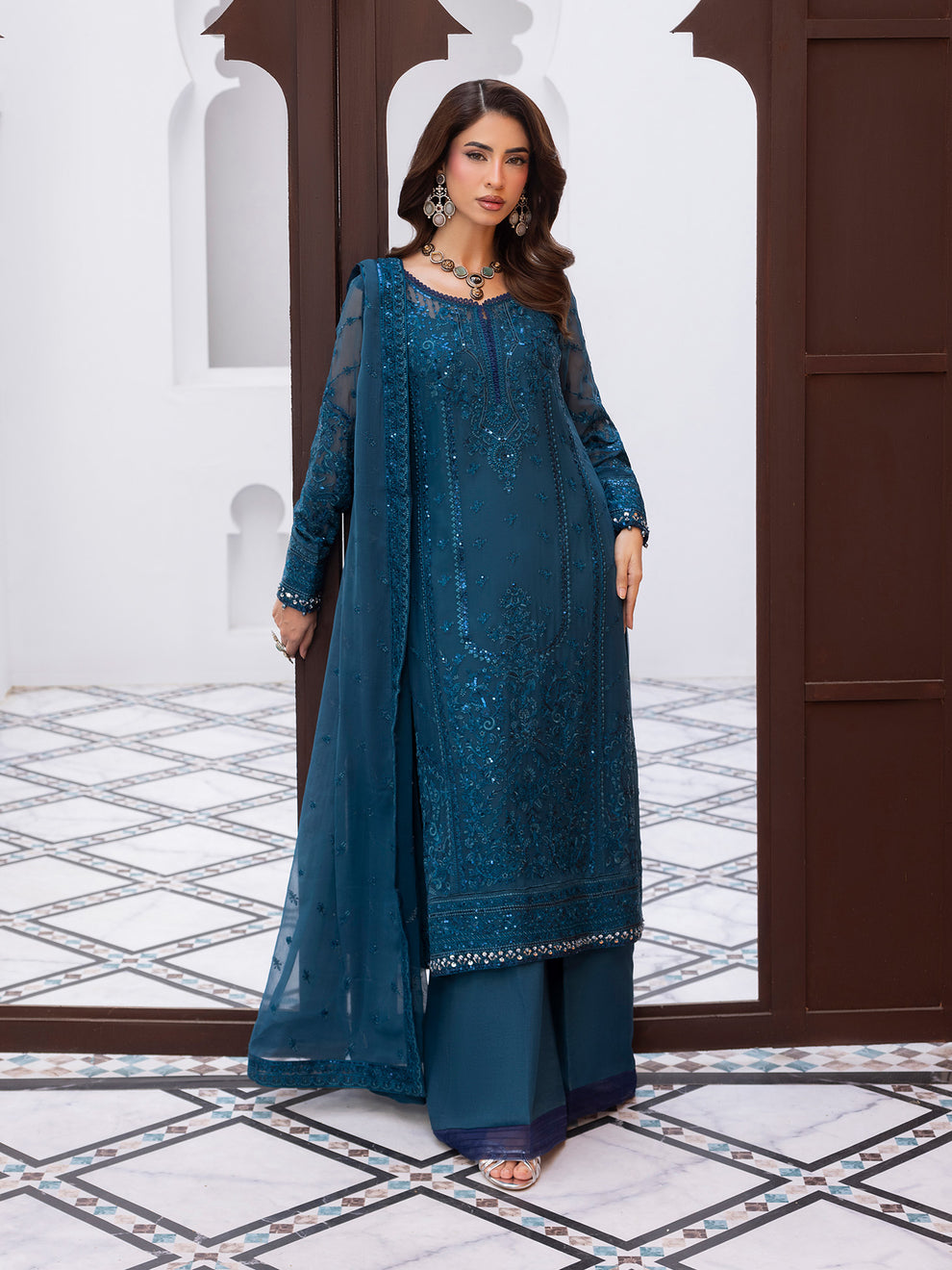Buy Gulaal Maeri Luxury Chiffion '26 |Mist . choose good quality brands like Maria b zainab Chottani, Hussain Rehar etc... Various Pakistani branded dresses summer fabric, elegant design, perfect for casual & formal wear also shop eid collections from khaslibaas .delivery available in UK, USA, Canada, UAE, Dubai and other countries... 