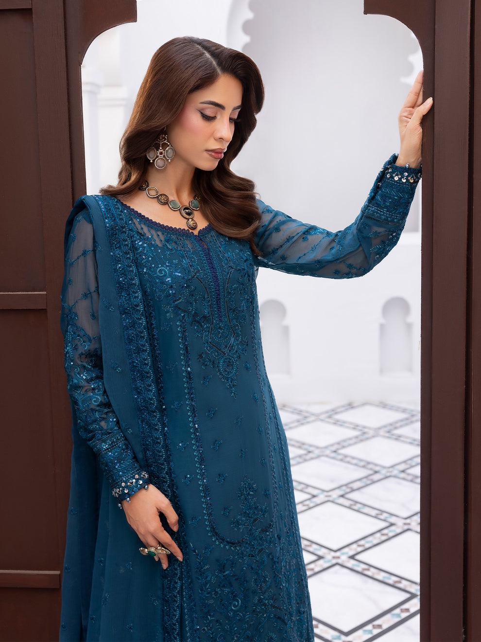 Buy Gulaal Maeri Luxury Chiffion '26 |Mist . choose good quality brands like Maria b zainab Chottani, Hussain Rehar etc... Various Pakistani branded dresses summer fabric, elegant design, perfect for casual & formal wear also shop eid collections from khaslibaas .delivery available in UK, USA, Canada, UAE, Dubai and other countries... 