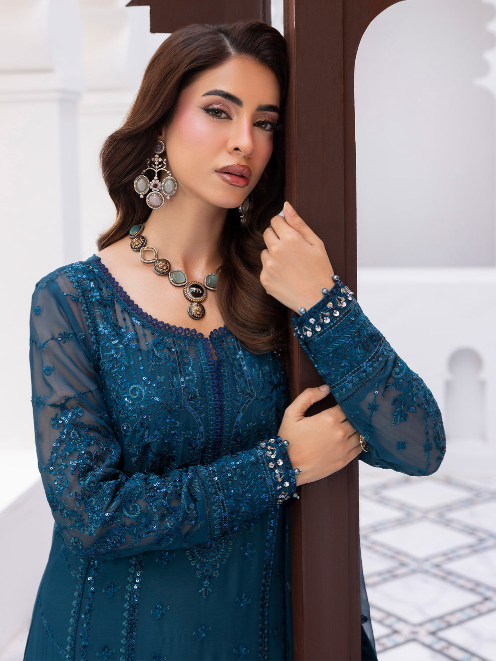 Buy Gulaal Maeri Luxury Chiffion '26 |Mist . choose good quality brands like Maria b zainab Chottani, Hussain Rehar etc... Various Pakistani branded dresses summer fabric, elegant design, perfect for casual & formal wear also shop eid collections from khaslibaas .delivery available in UK, USA, Canada, UAE, Dubai and other countries... 