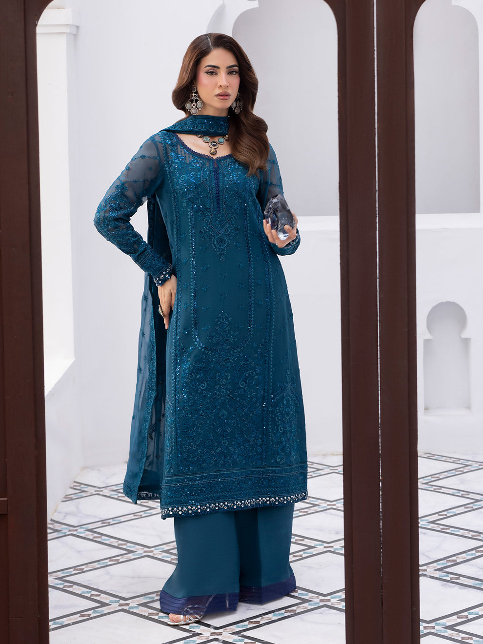 Buy Gulaal Maeri Luxury Chiffion '26 |Mist . choose good quality brands like Maria b zainab Chottani, Hussain Rehar etc... Various Pakistani branded dresses summer fabric, elegant design, perfect for casual & formal wear also shop eid collections from khaslibaas .delivery available in UK, USA, Canada, UAE, Dubai and other countries... 