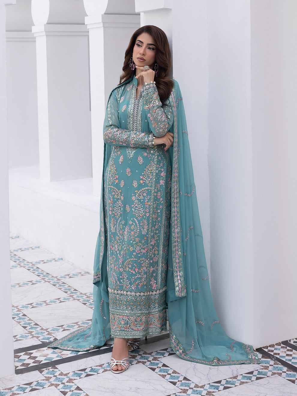 Buy Gulaal Maeri Luxury Chiffion '26 | Desir. choose good quality brands like Maria b zainab Chottani, Hussain Rehar etc... Various Pakistani branded dresses summer fabric, elegant design, perfect for casual & formal wear also shop eid collections from khaslibaas .delivery available in UK, USA, Canada, UAE, Dubai and other countries... 