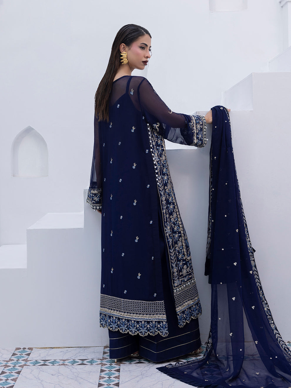 Buy Gulaal Maeri Luxury Chiffion '26 | choose good quality brands like Maria b zainab Chottani, Hussain Rehar etc... Various Pakistani branded dresses summer fabric, elegant design, perfect for casual & formal wear also shop eid collections from khaslibaas .delivery available in UK, USA, Canada, UAE, Dubai and other countries... 