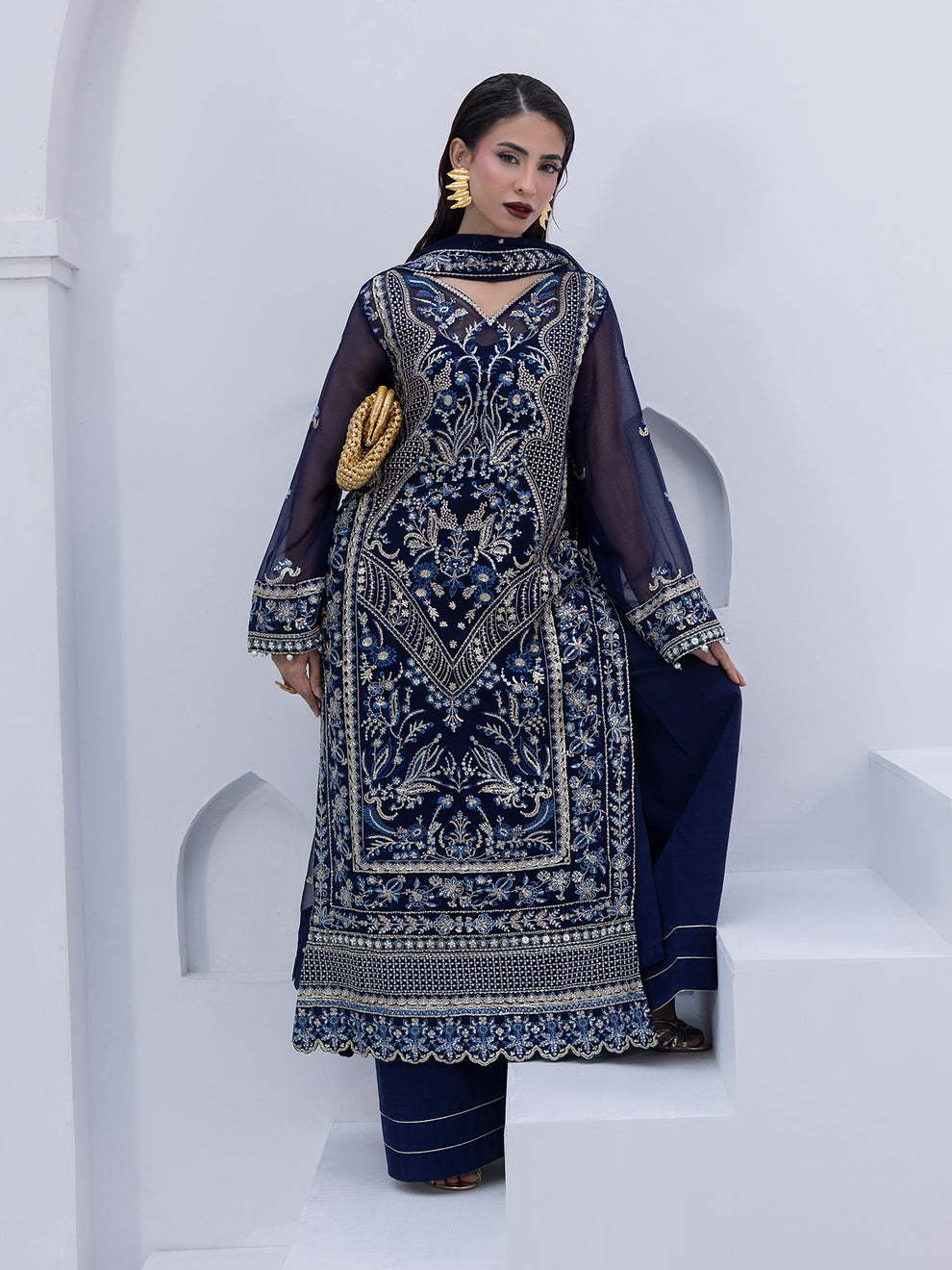 Buy Gulaal Maeri Luxury Chiffion '26 | choose good quality brands like Maria b zainab Chottani, Hussain Rehar etc... Various Pakistani branded dresses summer fabric, elegant design, perfect for casual & formal wear also shop eid collections from khaslibaas .delivery available in UK, USA, Canada, UAE, Dubai and other countries... 