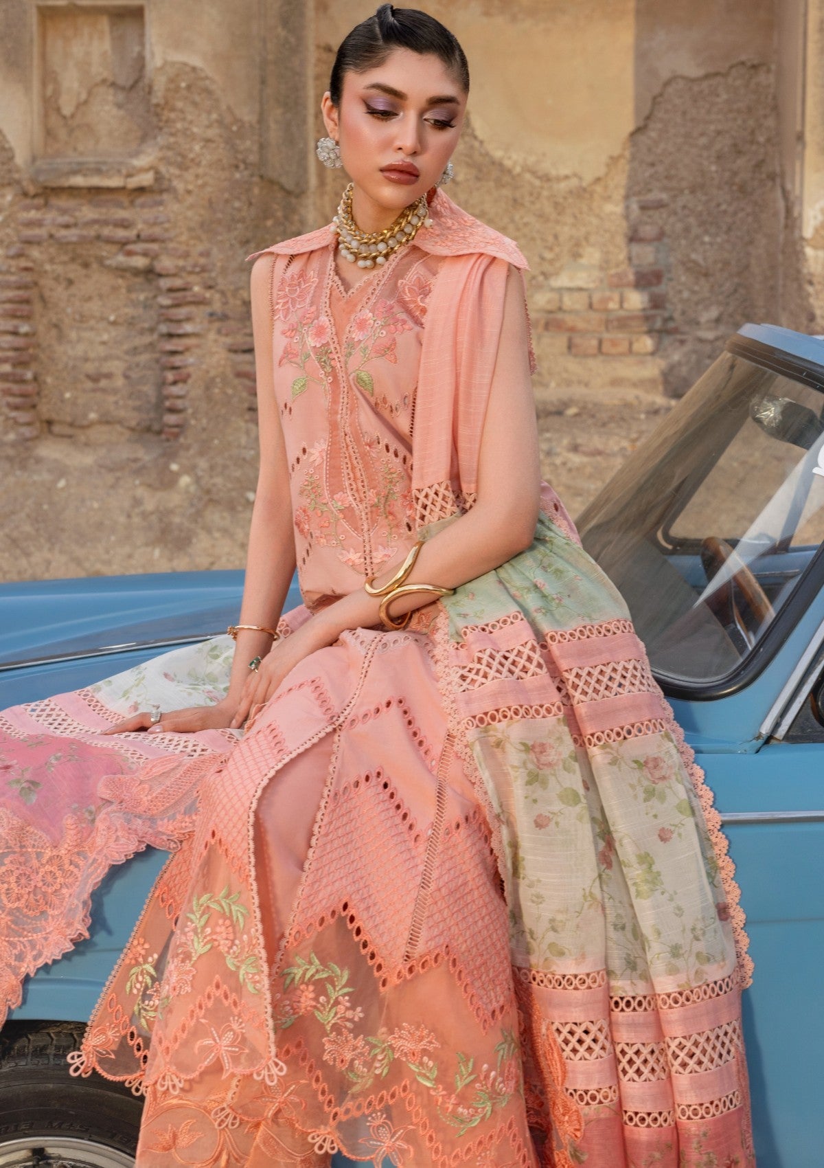 Shop from khaslibaas | Saira Shakira bloom Lawn '26 (Ambre-7A) .Buy 100% original Designer Suit like Maria b, Sobia Nazir zainab Chottani Various Pakistani brands perfect for casual & formal wear.delivery available in UK, USA, Canada, UAE, Dubai and other countries... 