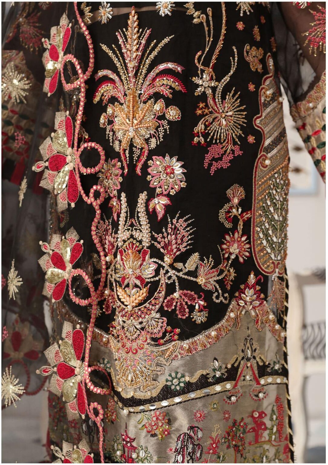 Buy ELAF ECC 08 BLACK | LUXURY HANDWORK| FESTIVE Dress 2026.choose good quality brands like Maria b zainab Chottani, Hussain Rehar etc... Various Pakistani branded dresses summer fabric, elegant design, perfect for casual & formal wear also shop eid collections from khaslibaas .delivery available in UK, USA, Canada, UAE, Dubai and other countries... 