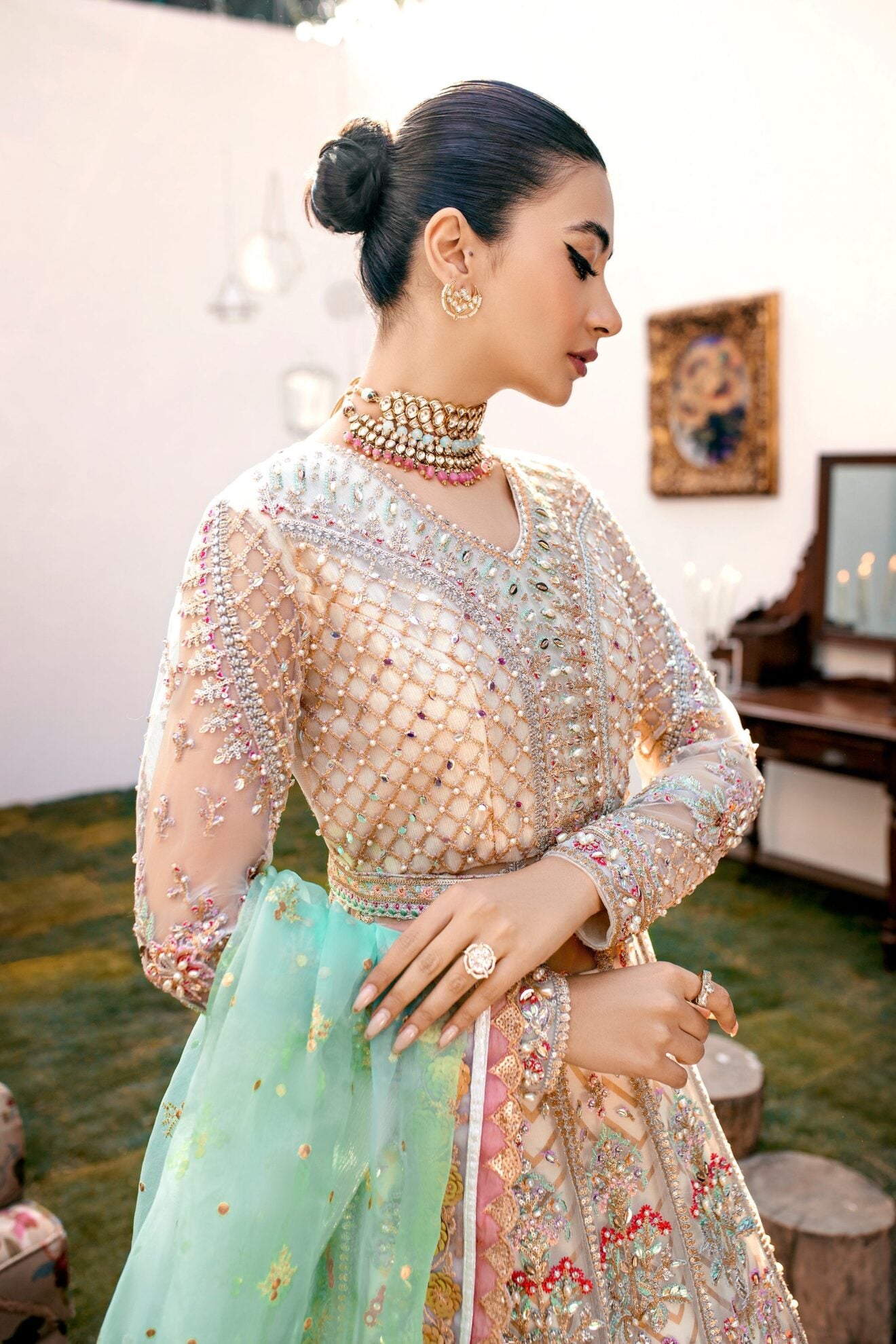 Buy Ezra sage Hand Embellished Wedding Collection | FESTIVE Dress 2026.choose good quality brands like Maria b zainab Chottani, Hussain Rehar etc... Various Pakistani branded dresses summer fabric, elegant design, perfect for casual & formal wear also shop eid collections from khaslibaas .delivery available in UK, USA, Canada, UAE, Dubai and other countries... 