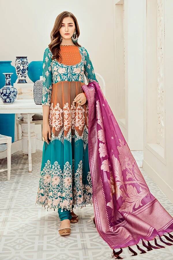 Buy Imrozia L-115 BABE Premium Chiffon | FESTIVE Dress 2026.choose good quality brands like Maria b zainab Chottani, Hussain Rehar etc... Various Pakistani branded dresses summer fabric, elegant design, perfect for casual & formal wear also shop eid collections from khaslibaas .delivery available in UK, USA, Canada, UAE, Dubai and other countries... 