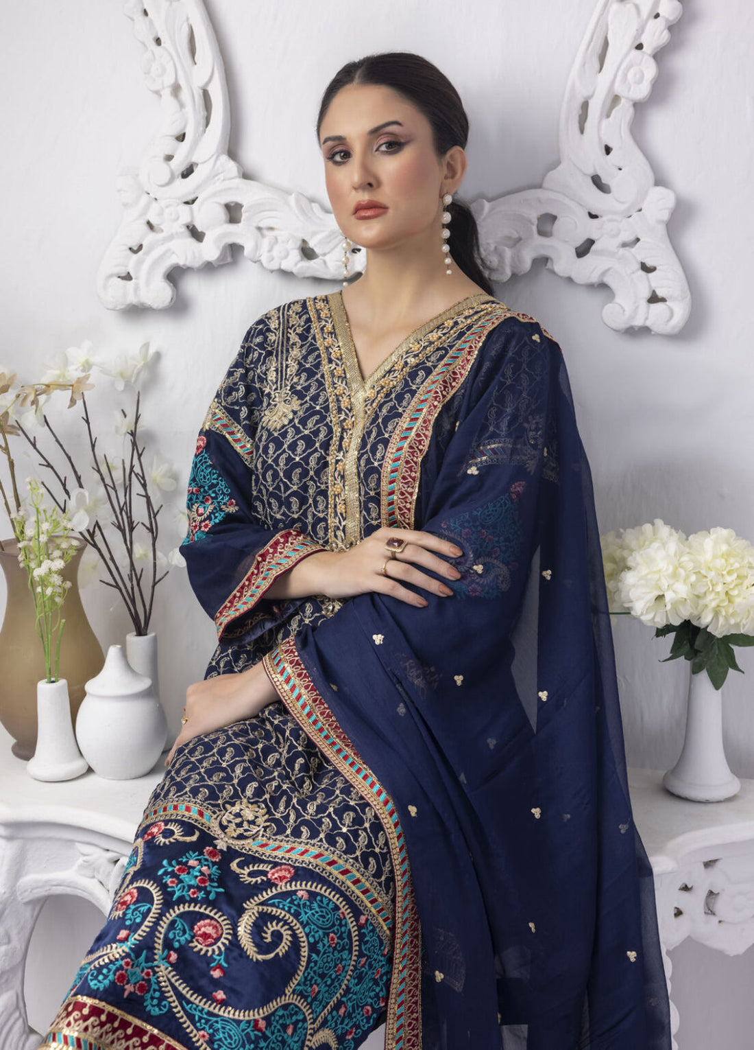 Buy Mansoob By Polawn PD-23-105 Ready to Wear.choose good quality brands like Maria b zainab Chottani, Hussain Rehar etc... Various Pakistani branded dresses summer fabric, elegant design, perfect for casual & formal wear also shop eid collections from khaslibaas .delivery available in UK, USA, Canada, UAE, Dubai and other countries... 