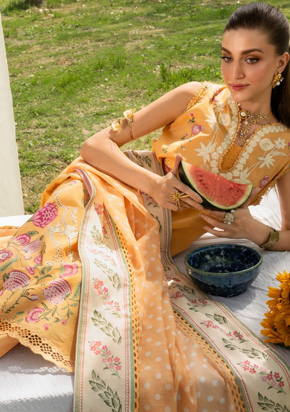 Shop from khaslibaas | Saira Shakira bloom Lawn '26 (lily-2A) .Buy 100% original Designer Suit like Maria b, Sobia Nazir zainab Chottani Various Pakistani brands perfect for casual & formal wear.delivery available in UK, USA, Canada, UAE, Dubai and other countries... 