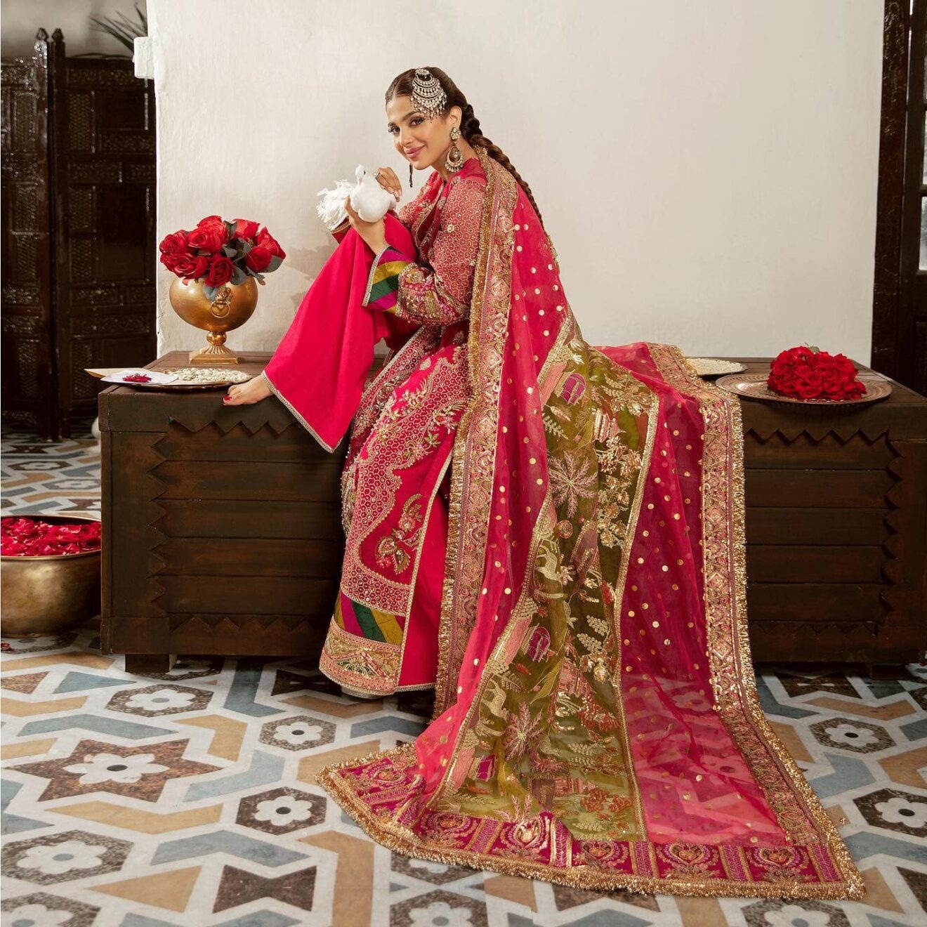 Buy MARYAM HUSSAIN BANO | FESTIVE COLLECTION choose good quality brands like Maria b zainab Chottani, Hussain Rehar etc... Various Pakistani branded dresses summer fabric, elegant design, perfect for casual & formal wear also shop eid collections from khaslibaas .delivery available in UK, USA, Canada, UAE, Dubai and other countries... 
