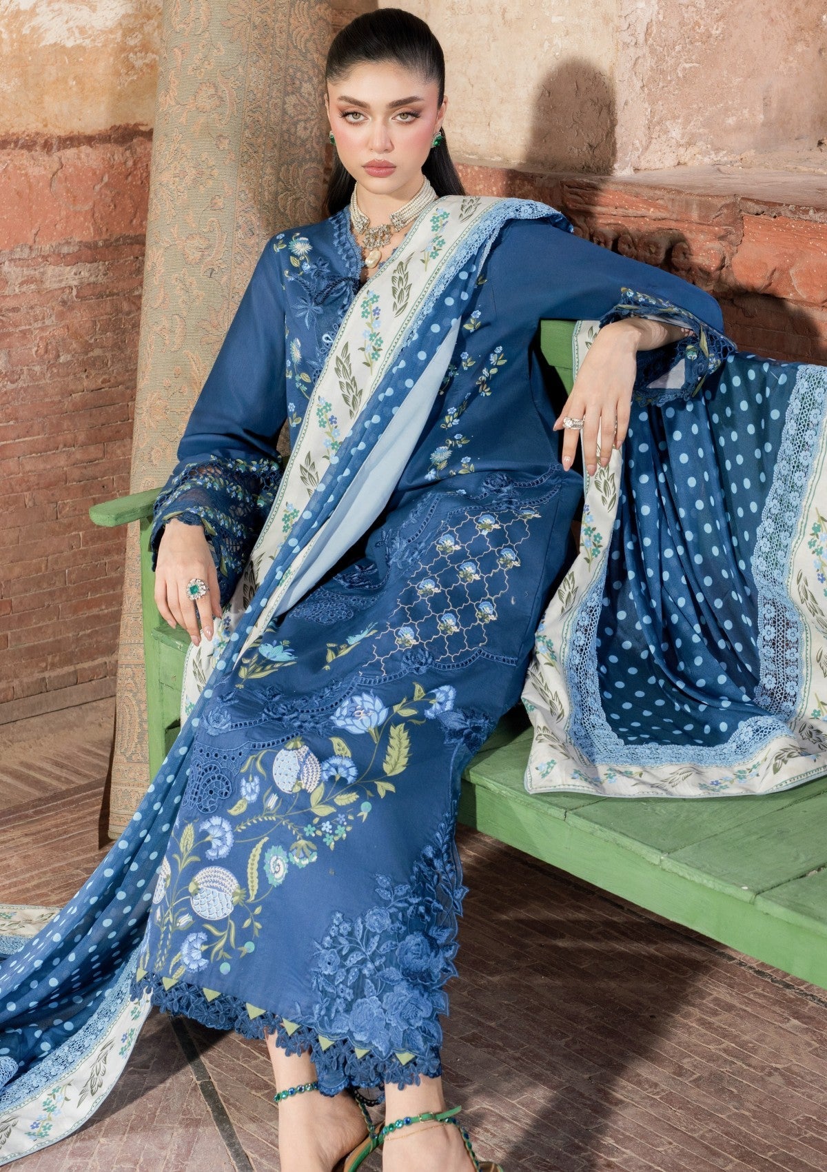 Shop from khaslibaas | Saira Shakira bloom Lawn '26 (Lily-2B) .Buy 100% original Designer Suit like Maria b, Sobia Nazir zainab Chottani Various Pakistani brands perfect for casual & formal wear.delivery available in UK, USA, Canada, UAE, Dubai and other countries... 