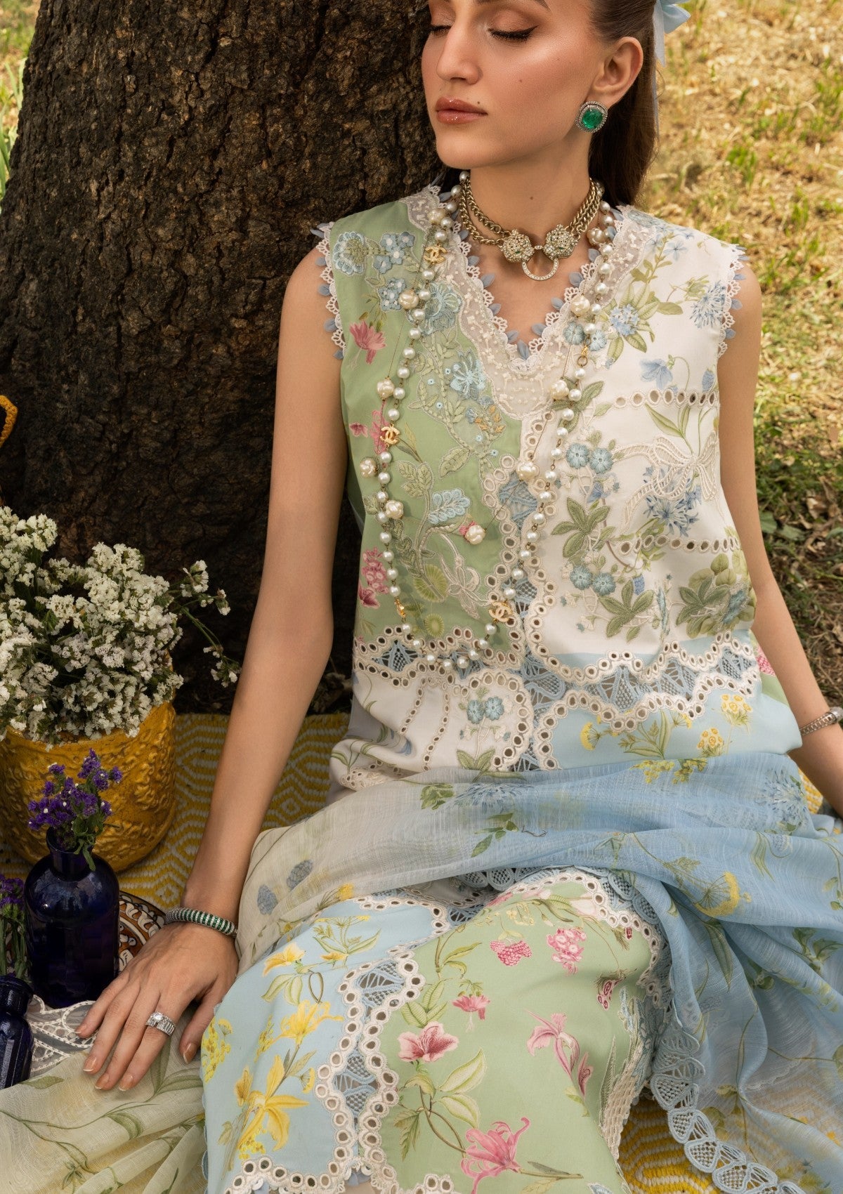 Shop from khaslibaas | Saira Shakira bloom Lawn '26 (Lana-3A) .Buy 100% original Designer Suit like Maria b, Sobia Nazir zainab Chottani Various Pakistani brands perfect for casual & formal wear.delivery available in UK, USA, Canada, UAE, Dubai and other countries... 