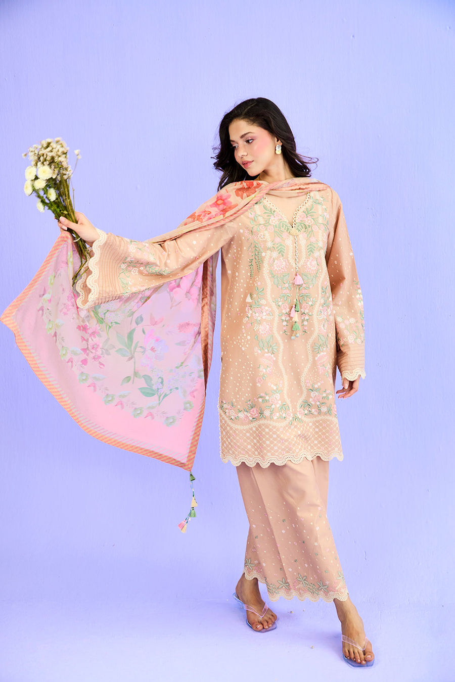 Buy from khaslibaas | sobia nazir VITAL 2026 Vol 2  | 3 piece unstitched embroidered lawn suit for women (design 5B).choose good quality brands like Maria b zainab Chottani Various Pakistani branded dresses summer fabric, elegant design, perfect for casual & formal wear.delivery available in UK, USA, Canada, UAE, Dubai and other countries... 