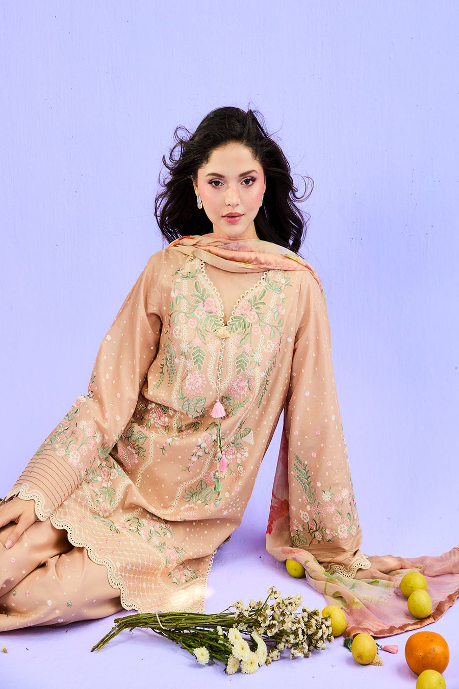 Buy from khaslibaas | sobia nazir VITAL 2026 Vol 2  | 3 piece unstitched embroidered lawn suit for women (design 5B).choose good quality brands like Maria b zainab Chottani Various Pakistani branded dresses summer fabric, elegant design, perfect for casual & formal wear.delivery available in UK, USA, Canada, UAE, Dubai and other countries... 
