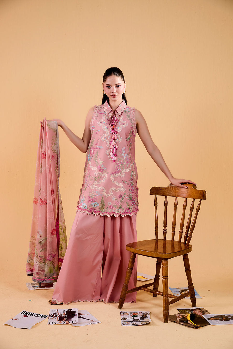 Buy from khaslibaas | sobia nazir VITAL 2026 Vol 2  | 3 piece unstitched embroidered lawn suit for women (design 2B).choose good quality brands like Maria b zainab Chottani Various Pakistani branded dresses summer fabric, elegant design, perfect for casual & formal wear.delivery available in UK, USA, Canada, UAE, Dubai and other countries... 