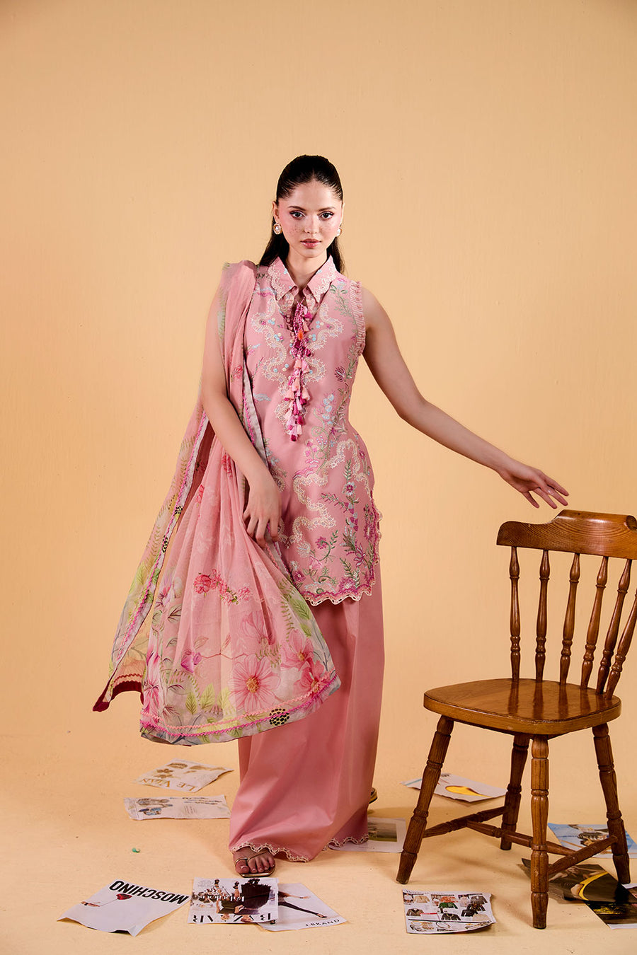 Buy from khaslibaas | sobia nazir VITAL 2026 Vol 2  | 3 piece unstitched embroidered lawn suit for women (design 2B).choose good quality brands like Maria b zainab Chottani Various Pakistani branded dresses summer fabric, elegant design, perfect for casual & formal wear.delivery available in UK, USA, Canada, UAE, Dubai and other countries... 