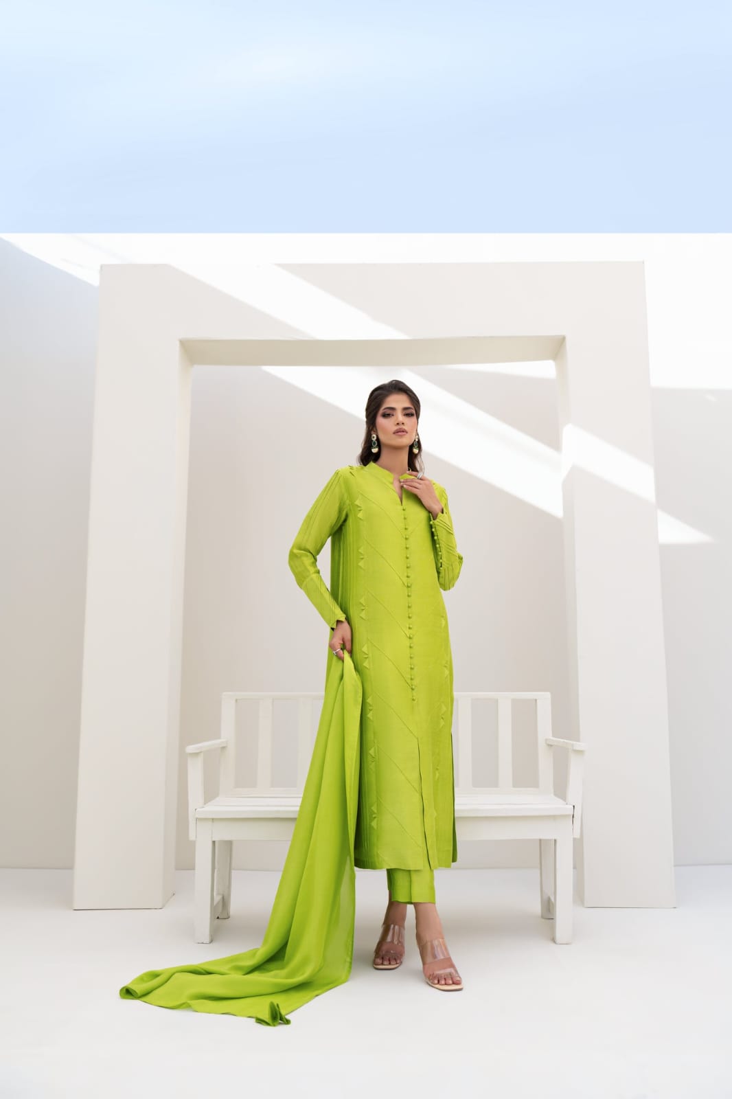 Shop pure shesha silk suits from khaslibaas with great quality and style with your favourite colour delivery available in UK USA Dubai Australia and other countries. 