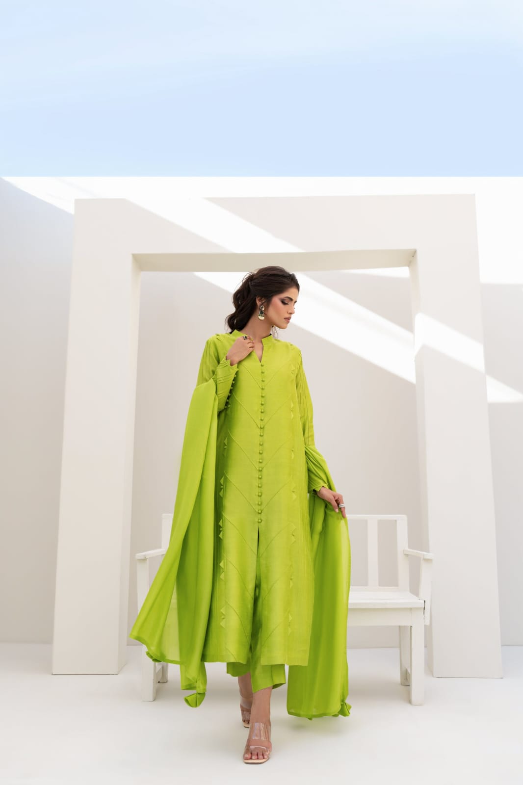 Shop pure shesha silk suits from khaslibaas with great quality and style with your favourite colour delivery available in UK USA Dubai Australia and other countries. 