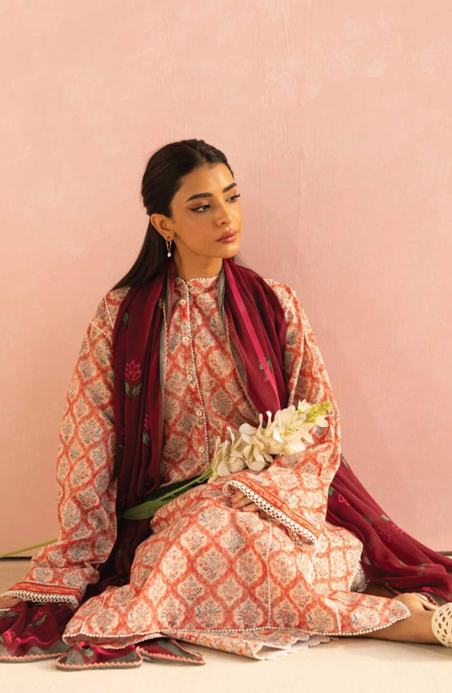 Shop from khaslibaas | Coco by Zara Shahjahan printed Lawn '26 (Amaya D10-A ) .Buy 100% original Designer Suit like Maria b, Sobia Nazir zainab Chottani Various Pakistani brands perfect for casual & formal wear.delivery available in UK, USA, Canada, UAE, Dubai and other countries... 