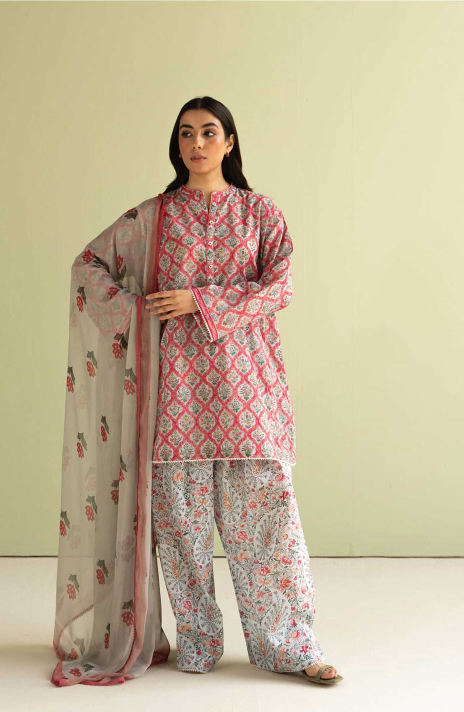 Shop from khaslibaas | Coco by Zara Shahjahan printed Lawn '26 (Amaya D10-B ) .Buy 100% original Designer Suit like Maria b, Sobia Nazir zainab Chottani Various Pakistani brands perfect for casual & formal wear.delivery available in UK, USA, Canada, UAE, Dubai and other countries... 