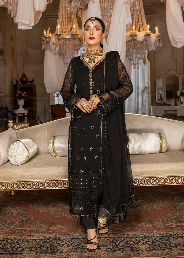 Buy Merakish ST22-MK2 D-01 Black Orchid – Luxury Collection. choose good quality brands like Maria b zainab Chottani, Hussain Rehar etc... Various Pakistani branded dresses summer fabric, elegant design, perfect for casual & formal wear also shop eid collections from khaslibaas .delivery available in UK, USA, Canada, UAE, Dubai and other countries... 