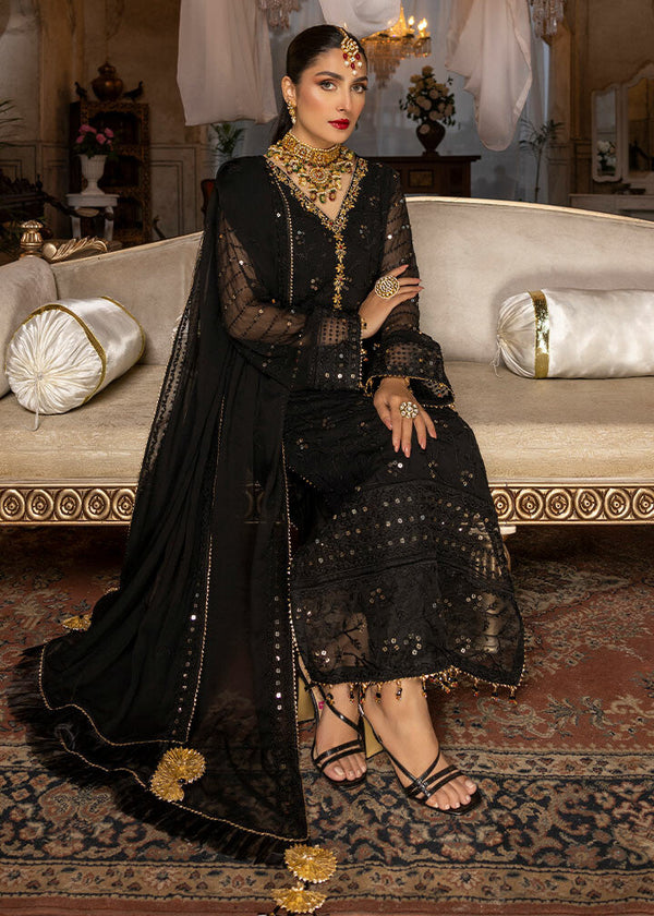 Buy Merakish ST22-MK2 D-01 Black Orchid – Luxury Collection. choose good quality brands like Maria b zainab Chottani, Hussain Rehar etc... Various Pakistani branded dresses summer fabric, elegant design, perfect for casual & formal wear also shop eid collections from khaslibaas .delivery available in UK, USA, Canada, UAE, Dubai and other countries... 