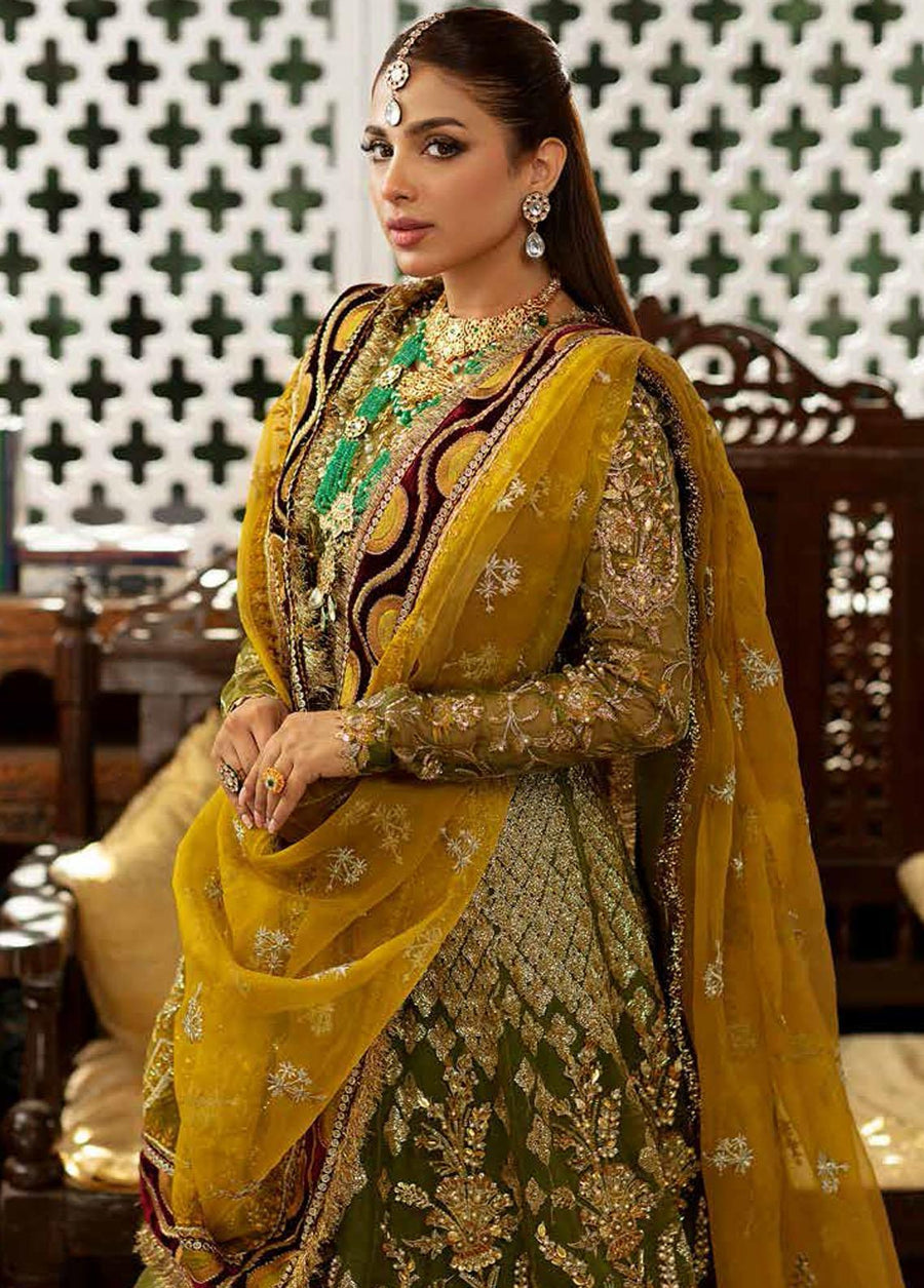 Buy MARYAM HUSSAIN MEHNDI | FESTIVE COLLECTION. choose good quality brands like Maria b zainab Chottani, Hussain Rehar etc... Various Pakistani branded dresses summer fabric, elegant design, perfect for casual & formal wear also shop eid collections from khaslibaas .delivery available in UK, USA, Canada, UAE, Dubai and other countries... 