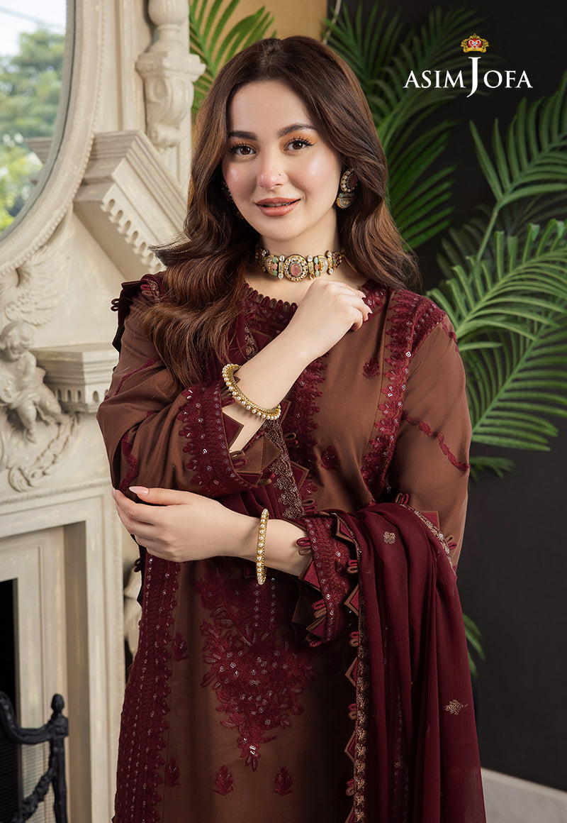 Buy Asim jofa AJRN#14 Rang-e-Noor Collection  | Women FESTIVE Dress 2026.choose good quality brands like Maria b zainab Chottani, Hussain Rehar etc... Various Pakistani branded dresses summer fabric, elegant design, perfect for casual & formal wear also shop eid collections from khaslibaas .delivery available in UK, USA, Canada, UAE, Dubai and other countries... 