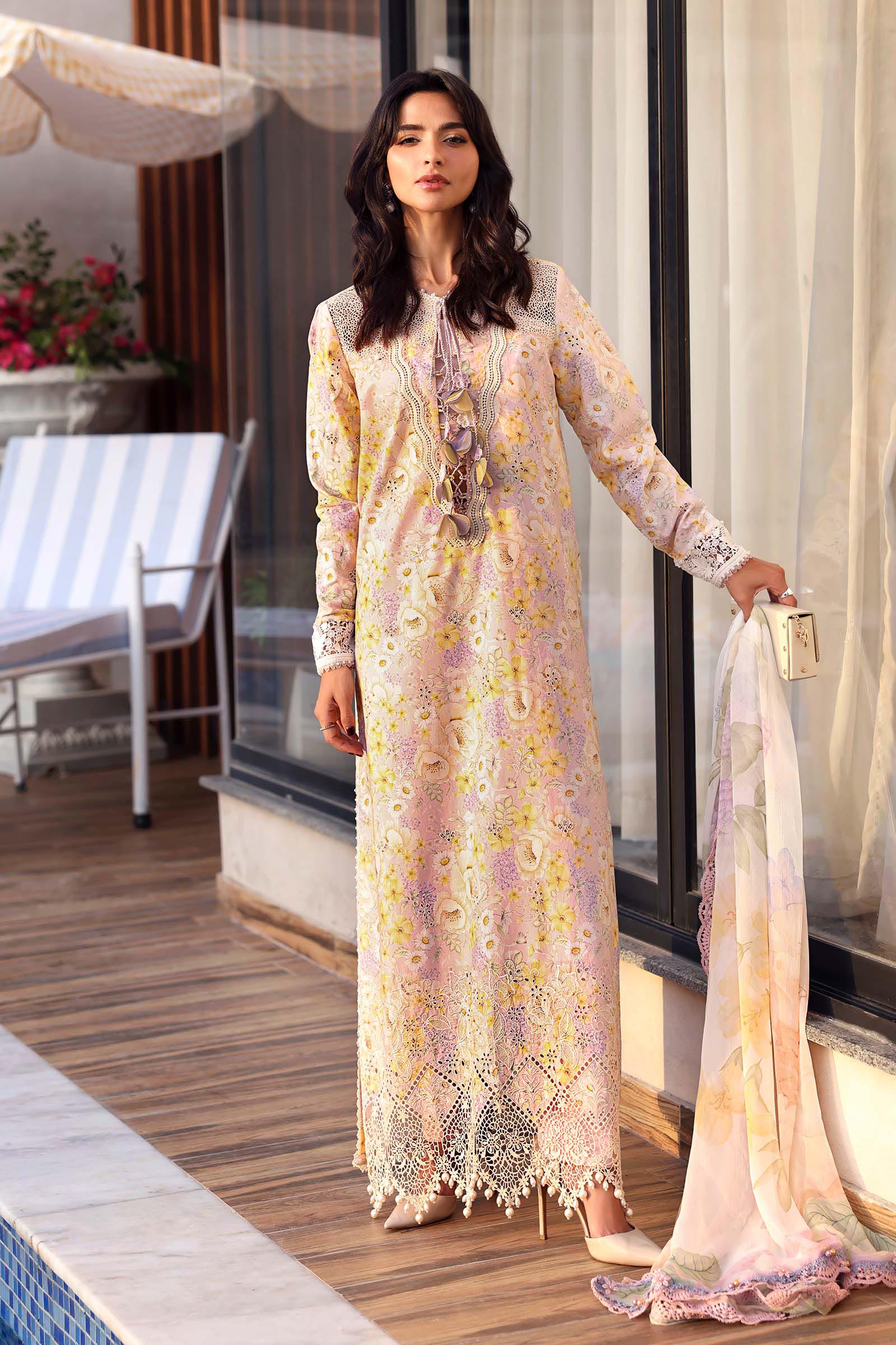 Buy from khaslibaas mariab premium 3 piece unstitched embroidered lawn suit for women (MPT-3007-B).choose good quality brands like Maria b Sobia Nazir Various Pakistani branded dresses summer fabric, elegant design, perfect for casual & formal wear.delivery available in UK, USA, Canada, UAE, Dubai and other countries... 
