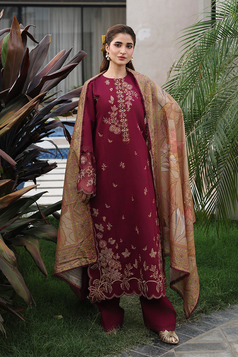 Buy from khaslibaas RANG RASIYA | Florence Luxury Festive Edit 'Shirin - 3 piece unstitched embroidered Festive suit for women .choose good quality brands like Maria b Sobia Nazir Various Pakistani branded dresses summer fabric, elegant design, perfect for casual & formal wear.delivery available in UK, USA,Australia, Canada, UAE, Dubai and other countries... 
