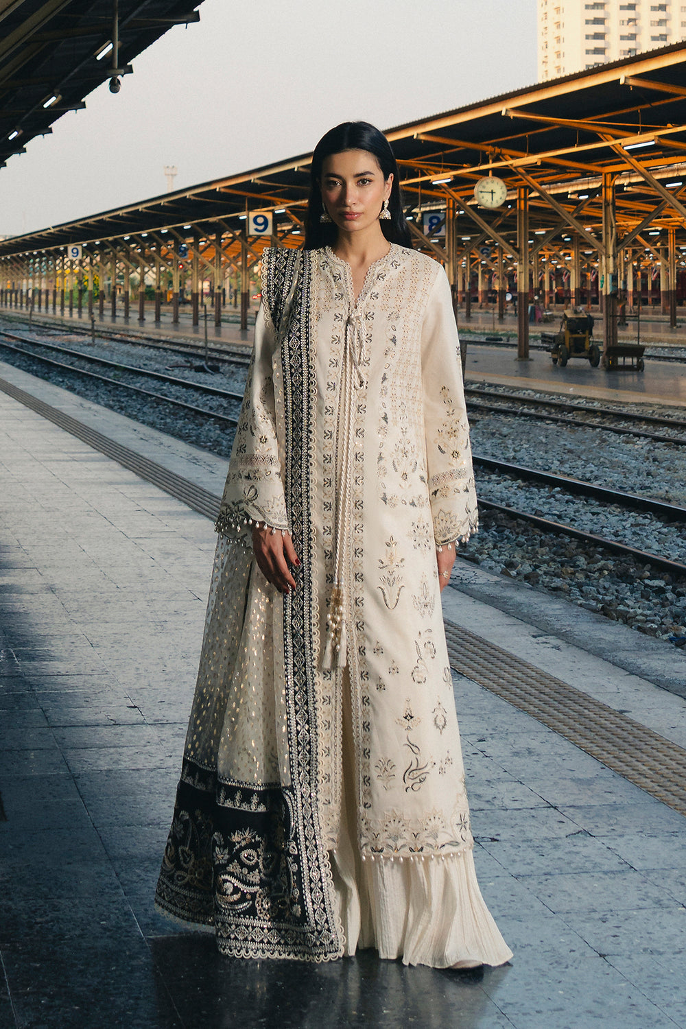 Buy Afrozeh | Mulaqaat'26 - KHAWAAB Embroidered  Suit 3 Pcs Unstitched | Women Summer Dresses 2026.choose good quality brands like Maria b zainab Chottani, Hussain Rehar, sobia nazir etc... Various Pakistani branded dresses summer fabric, elegant design, perfect for casual & formal wear also shop eid collections from khaslibaas .delivery available in UK, USA, Canada, UAE, Dubai and other countries... 