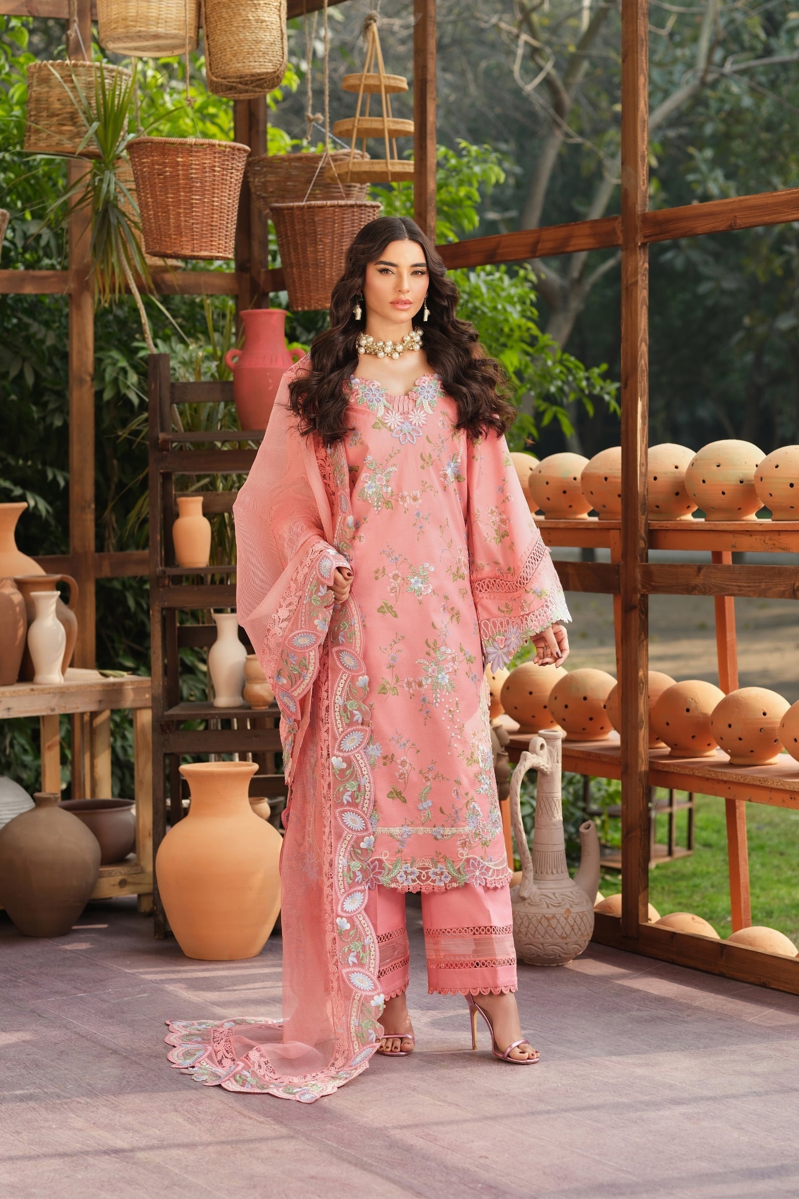 Buy from khaslibaas | Maryam Hussain Luxury Lawn '26 | 3 piece unstitched embroidered lawn suit for women (Dimple).choose good quality brands like Maria b, Sobia Nazir zainab Chottani Various Pakistani branded dresses summer fabric, elegant design, perfect for casual & formal wear.delivery available in UK, USA, Canada, UAE, Dubai and other countries... 