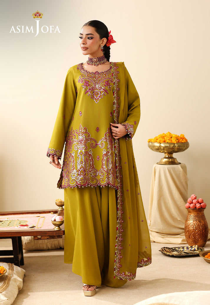 Shop Asim Jofa Luxury Festive '26 | AJULIH-07 original Pakistani designer collection online with free international delivery at Khaslibaas.com.delivery available in UK, USA, Canada, UAE, Dubai and other countries... 