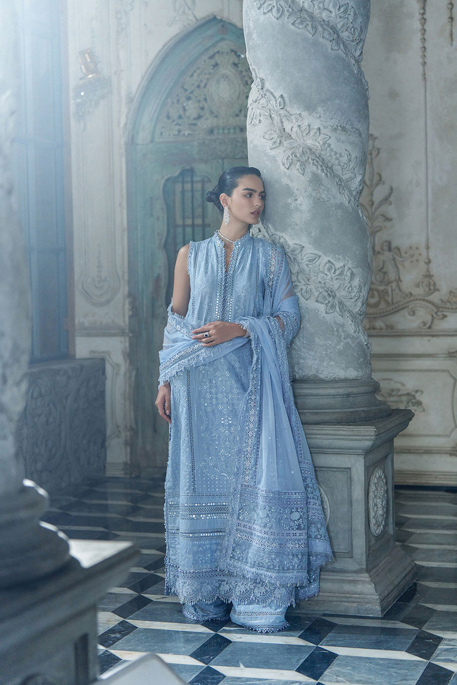 Buy from khaslibaas | sobia nazir Luxury Lawn Eid 2026 | 3 piece unstitched embroidered lawn suit for women (design 2B).choose good quality brands like Maria b zainab Chottani Various Pakistani branded dresses summer fabric, elegant design, perfect for casual & formal wear.delivery available in UK, USA, Canada, UAE, Dubai and other countries... 