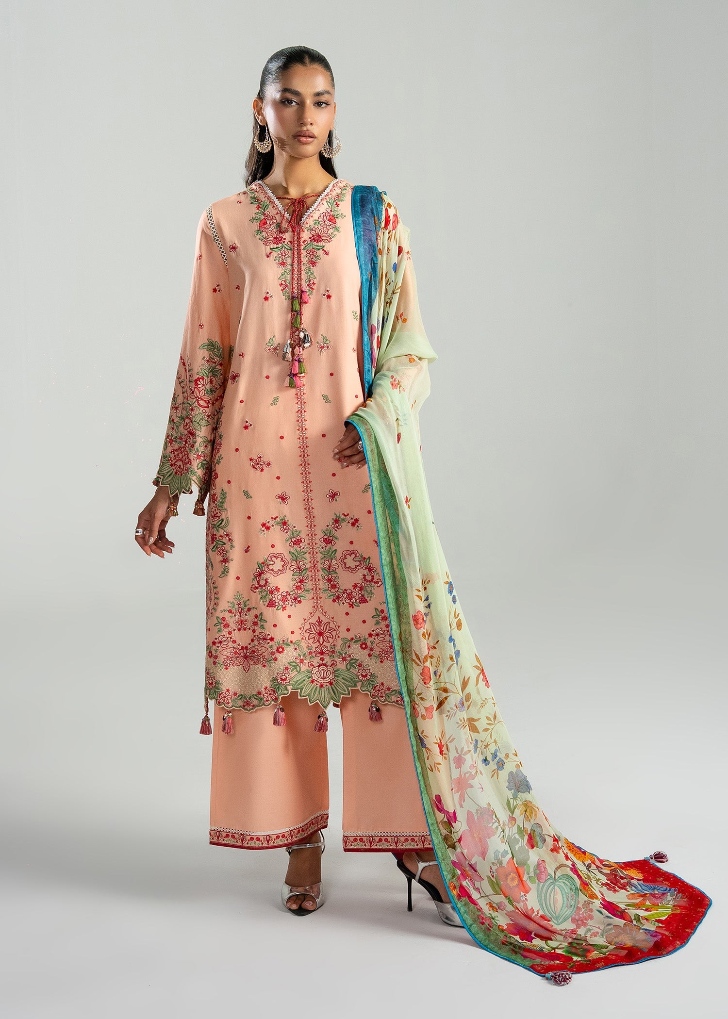 Buy from khaslibaas | Hussain Rehar Zan ss26 | 3 piece unstitched embroidered lawn suit for women (Seftali).choose good quality brands like Maria b, Sobia Nazir zainab Chottani Various Pakistani branded dresses summer fabric, elegant design, perfect for casual & formal wear.delivery available in UK, USA, Canada, UAE, Dubai and other countries... 