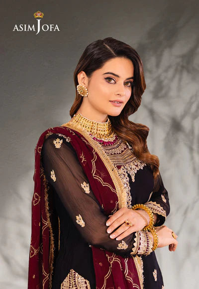 Buy Asim jofa AJSM-37 EMBROIDERED CHIFFON. choose good quality brands like Maria b zainab Chottani, Hussain Rehar etc... Various Pakistani branded dresses summer fabric, elegant design, perfect for casual & formal wear also shop eid collections from khaslibaas .delivery available in UK, USA, Canada, UAE, Dubai and other countries... 