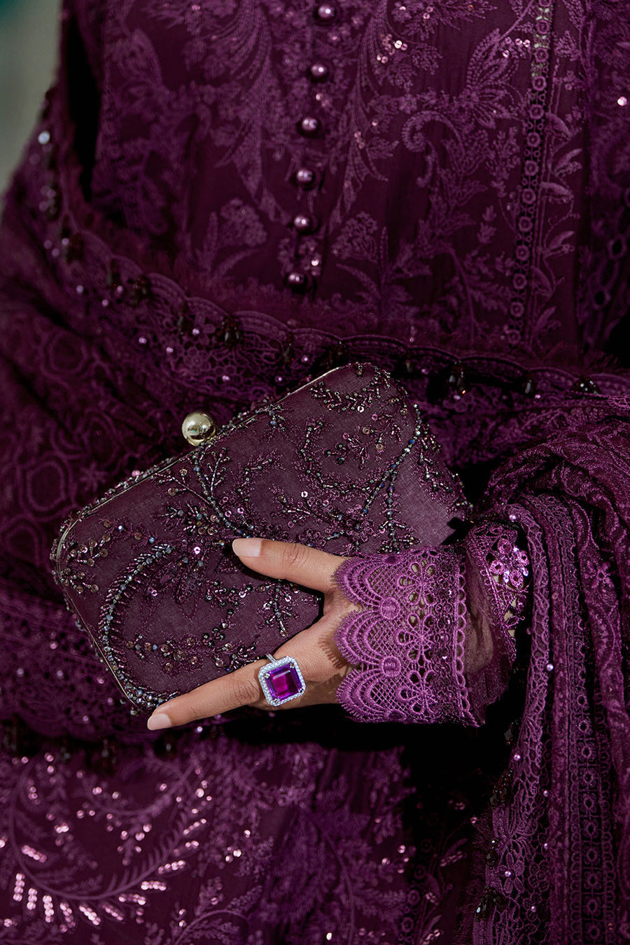 Buy from khaslibaas | sobia nazir Luxury Lawn Eid 2026 | 3 piece unstitched embroidered lawn suit for women (design 3B).choose good quality brands like Maria b zainab Chottani Various Pakistani branded dresses summer fabric, elegant design, perfect for casual & formal wear.delivery available in UK, USA, Canada, UAE, Dubai and other countries... 
