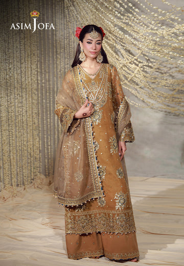 Buy asim jofa AJULFE-03 Embroidered  Suit 3 Pcs Unstitched | Women Summer Dress 2026.choose good quality brands like Maria b zainab Chottani, Hussain Rehar etc... Various Pakistani branded dresses summer fabric, elegant design, perfect for casual & formal wear also shop eid collections from khaslibaas .delivery available in UK, USA, Canada, UAE, Dubai and other countries... 
