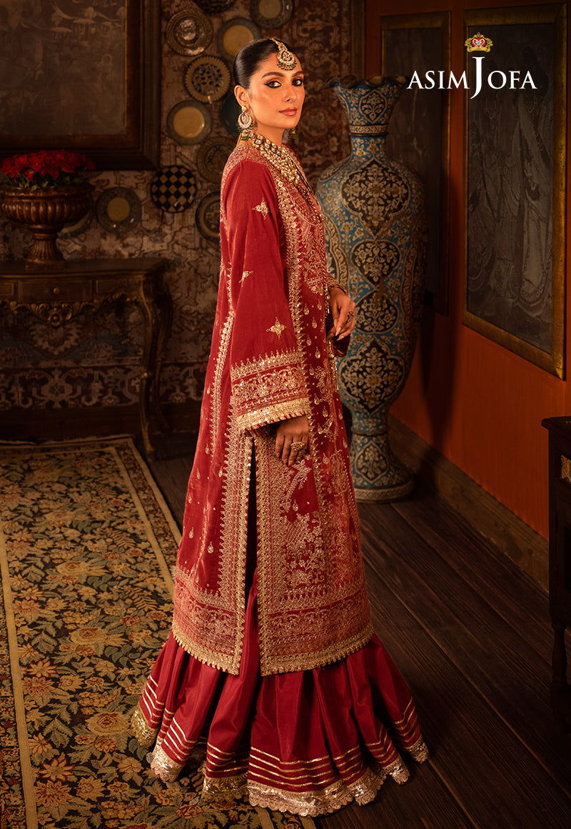 Buy Asim jofa AJMM-10 3pc Velvet| Women FESTIVE Dress 2026.choose good quality brands like Maria b zainab Chottani, Hussain Rehar etc... Various Pakistani branded dresses summer fabric, elegant design, perfect for casual & formal wear also shop eid collections from khaslibaas .delivery available in UK, USA, Canada, UAE, Dubai and other countries... 