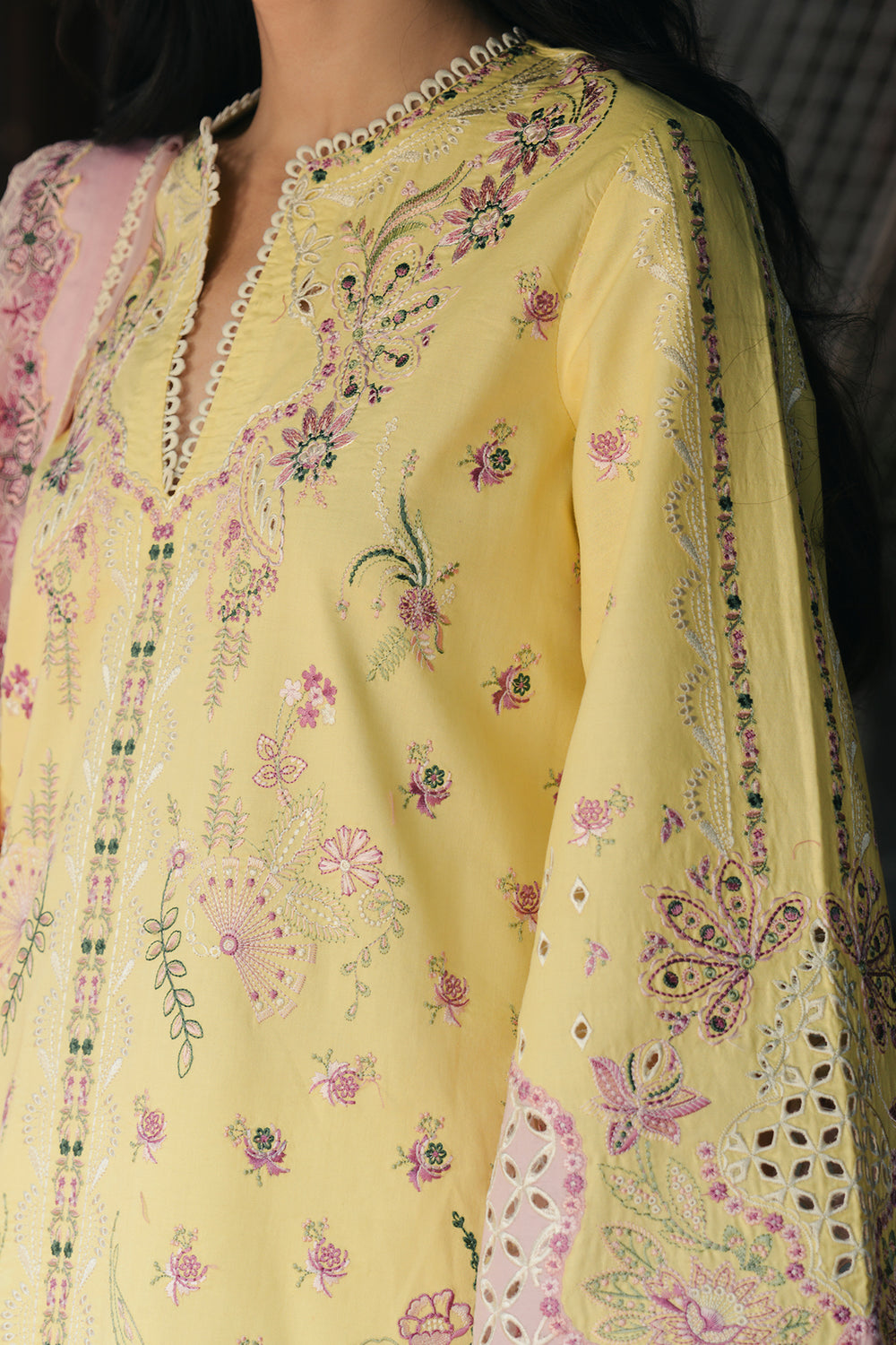 Buy Afrozeh | Mulaqaat'26 - LAMHA Embroidered  Suit 3 Pcs Unstitched | Women Summer Dresses 2026.choose good quality brands like Maria b zainab Chottani, Hussain Rehar, sobia nazir etc... Various Pakistani branded dresses summer fabric, elegant design, perfect for casual & formal wear also shop eid collections from khaslibaas .delivery available in UK, USA, Canada, UAE, Dubai and other countries... 
