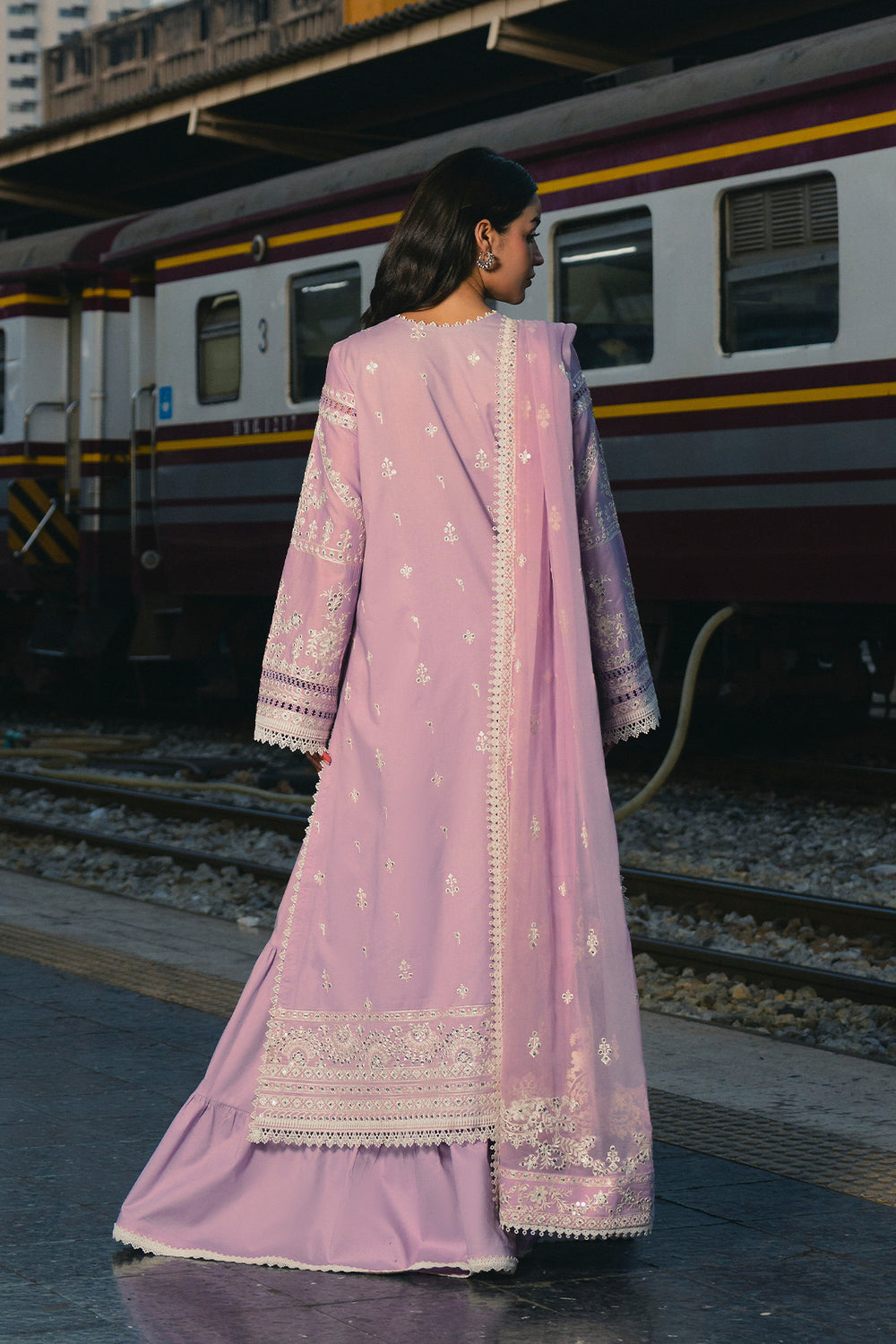 Buy Afrozeh | Mulaqaat'26 - DILNASHEEN Embroidered  Suit 3 Pcs Unstitched | Women Summer Dresses 2026.choose good quality brands like Maria b zainab Chottani, Hussain Rehar, sobia nazir etc... Various Pakistani branded dresses summer fabric, elegant design, perfect for casual & formal wear also shop eid collections from khaslibaas .delivery available in UK, USA, Canada, UAE, Dubai and other countries... 