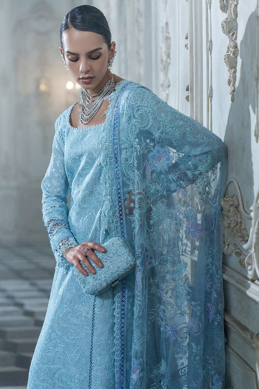Buy from khaslibaas | sobia nazir Luxury Lawn Eid 2026 | 3 piece unstitched embroidered lawn suit for women (design 4A).choose good quality brands like Maria b zainab Chottani Various Pakistani branded dresses summer fabric, elegant design, perfect for casual & formal wear.delivery available in UK, USA, Canada, UAE, Dubai and other countries... 