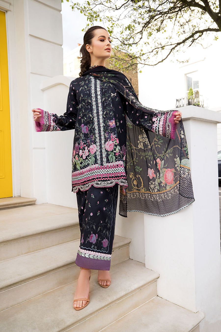 Buy SN Prints Design 4B Unstitched Lawn Suit 2026 | Women Summer Collection for women.choose good quality brands like Maria b zainab Chottani, Hussain Rehar etc... Various Pakistani branded dresses summer fabric, elegant design, perfect for casual & formal wear also shop eid collections from khaslibaas .delivery available in UK, USA, Canada, UAE, Dubai and other countries... 