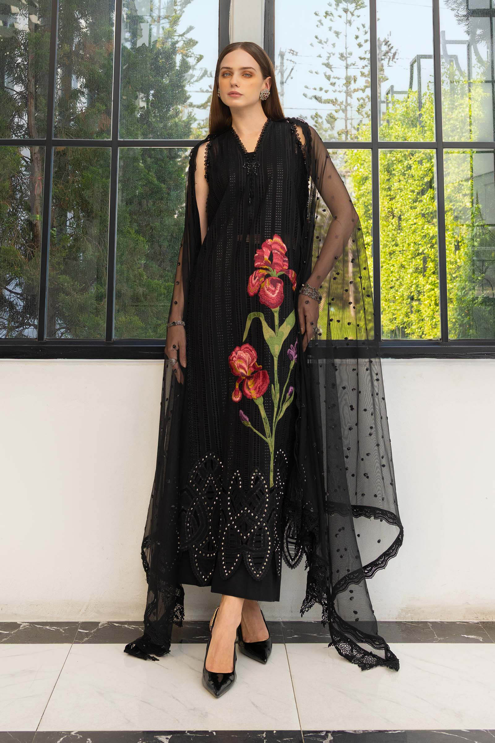 Buy from khaslibaas mariab Luxury lawn Eid II - 3 piece unstitched embroidered lawn suit for women ( D-10).choose good quality brands like Maria b Sobia Nazir Various Pakistani branded dresses summer fabric, elegant design, perfect for casual & formal wear.delivery available in UK, USA,Australia, Canada, UAE, Dubai and other countries... 