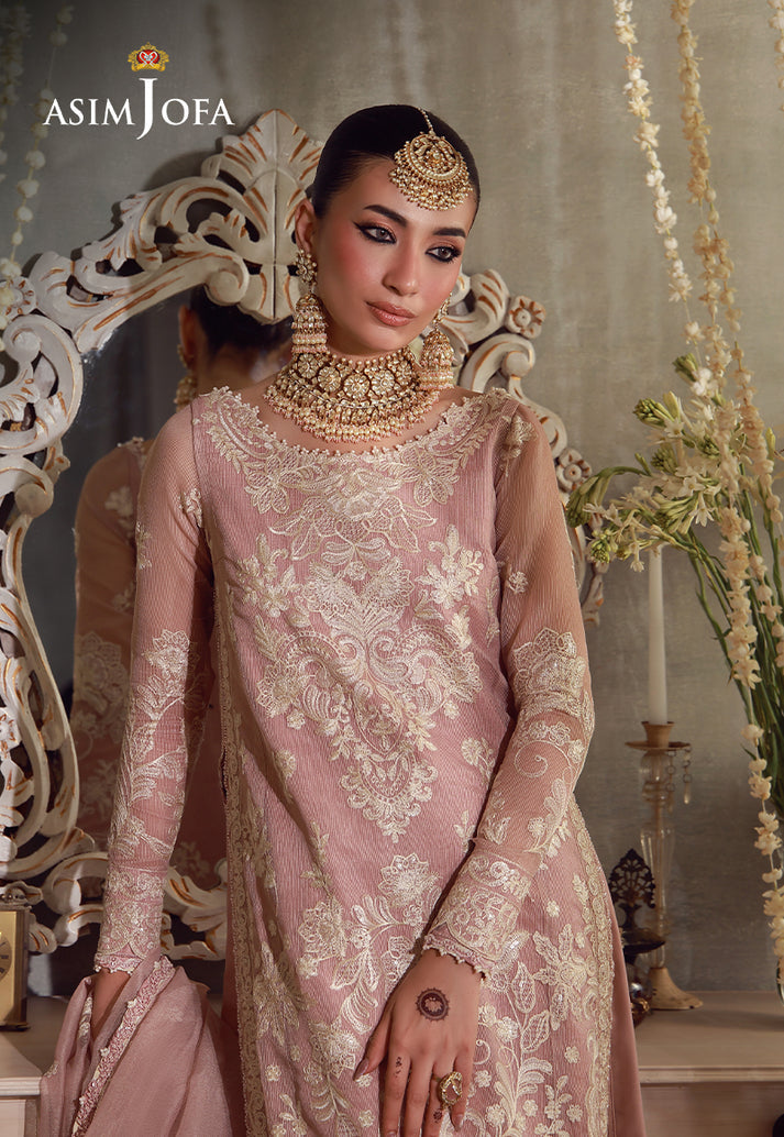 Buy asim jofa AJULFE-09 Embroidered  Suit 3 Pcs Unstitched | Women Summer Dress 2026.choose good quality brands like Maria b zainab Chottani, Hussain Rehar etc... Various Pakistani branded dresses summer fabric, elegant design, perfect for casual & formal wear also shop eid collections from khaslibaas .delivery available in UK, USA, Canada, UAE, Dubai and other countries... 