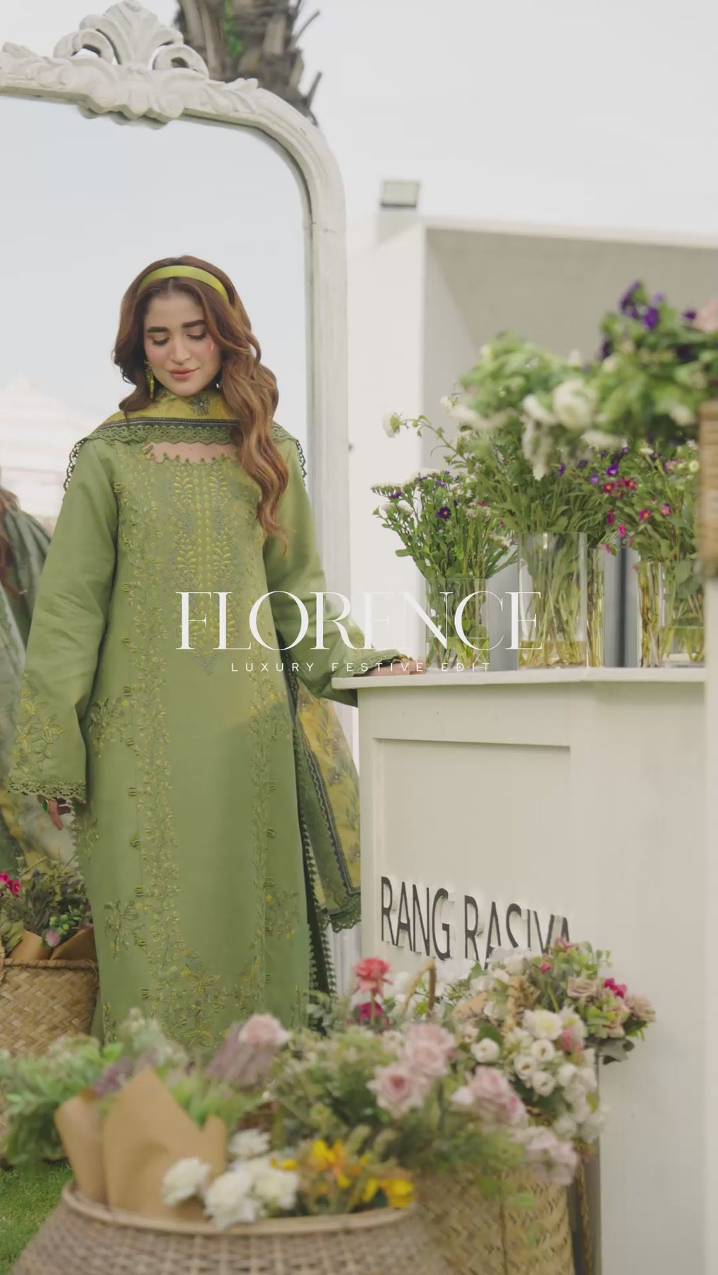 Buy from khaslibaas RANG RASIYA | Florence Luxury Festive Edit 'Bahar - 3 piece unstitched embroidered Festive suit for women .choose good quality brands like Maria b Sobia Nazir Various Pakistani branded dresses summer fabric, elegant design, perfect for casual & formal wear.delivery available in UK, USA,Australia, Canada, UAE, Dubai and other countries... 