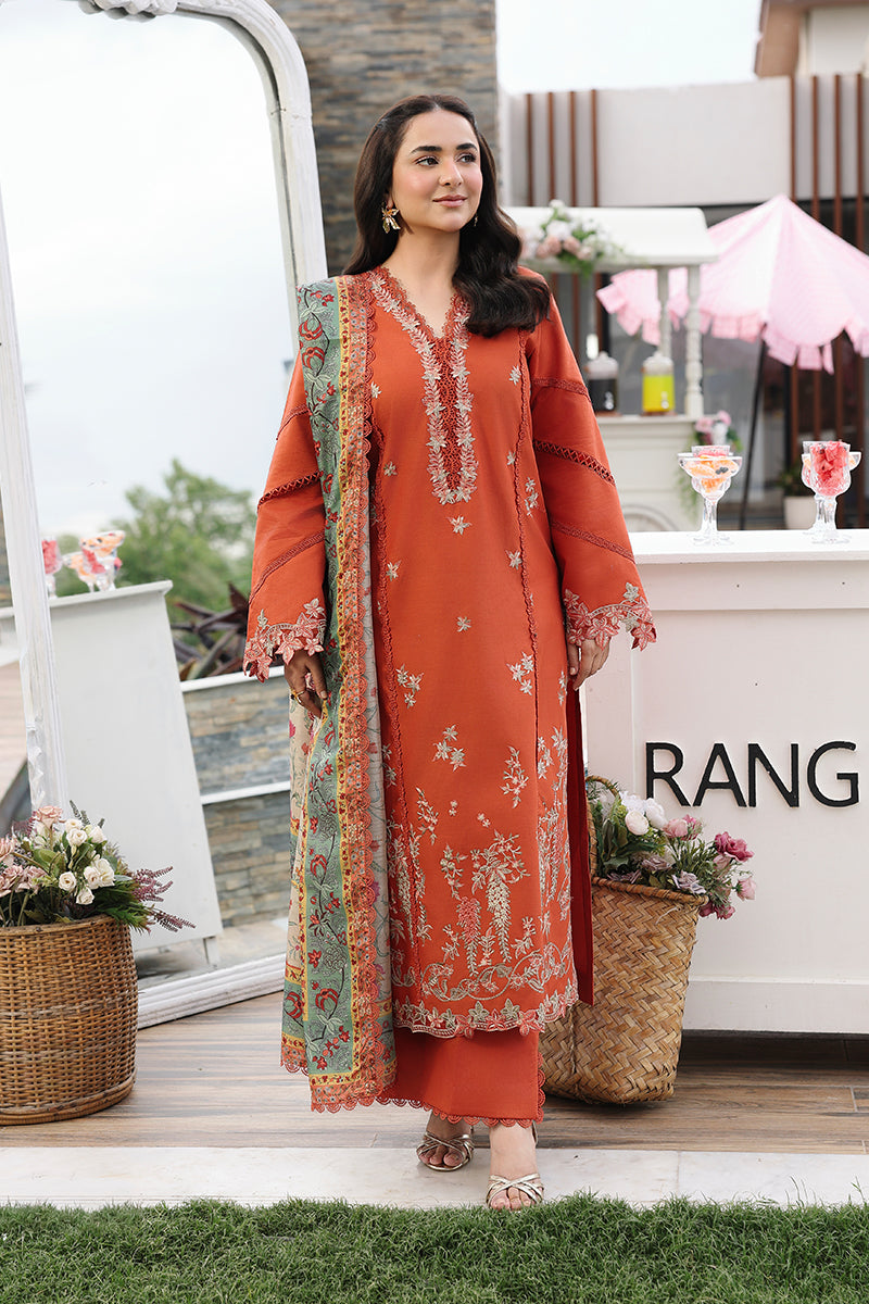 Buy from khaslibaas RANG RASIYA | Florence Luxury Festive Edit '26-Zahra - 3 piece unstitched embroidered Festive suit for women .choose good quality brands like Maria b Sobia Nazir Various Pakistani branded dresses summer fabric, elegant design, perfect for casual & formal wear.delivery available in UK, USA,Australia, Canada, UAE, Dubai and other countries... 