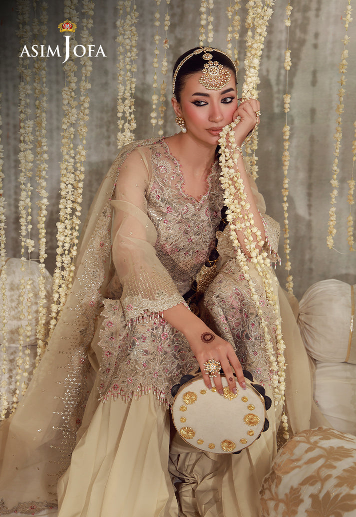 Buy asim jofa AJULFE-07 Embroidered Slub Lawn Suit 3 Pcs Unstitched | Women Summer Dress 2026.choose good quality brands like Maria b zainab Chottani, Hussain Rehar etc... Various Pakistani branded dresses summer fabric, elegant design, perfect for casual & formal wear also shop eid collections from khaslibaas .delivery available in UK, USA, Canada, UAE, Dubai and other countries... 