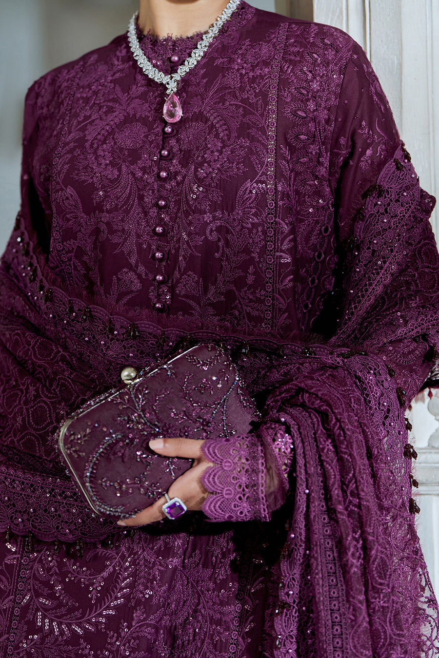 Buy from khaslibaas | sobia nazir Luxury Lawn Eid 2026 | 3 piece unstitched embroidered lawn suit for women (design 3B).choose good quality brands like Maria b zainab Chottani Various Pakistani branded dresses summer fabric, elegant design, perfect for casual & formal wear.delivery available in UK, USA, Canada, UAE, Dubai and other countries... 