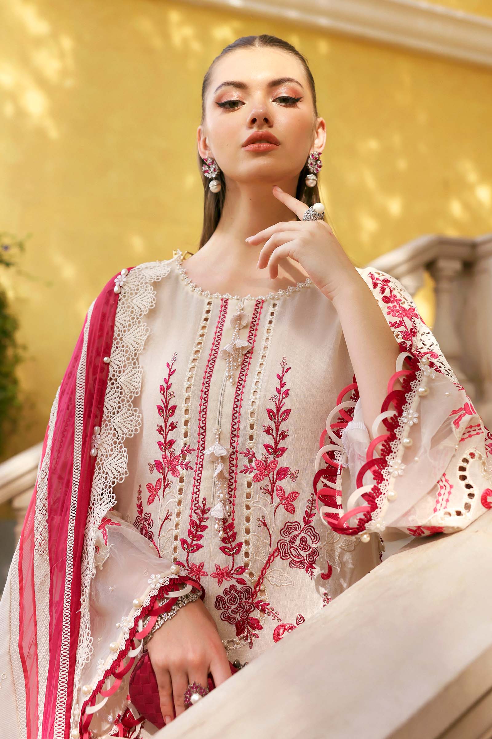 Buy from khaslibaas mariab Luxury 3 piece unstitched embroidered lawn suit for women ( D-2609-A).choose good quality brands like Maria b Sobia Nazir Various Pakistani branded dresses summer fabric, elegant design, perfect for casual & formal wear.delivery available in UK, USA,Australia, Canada, UAE, Dubai and other countries... 
